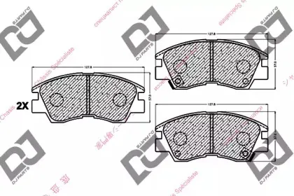 Комплект тормозных колодок, дисковый тормоз DJ PARTS купить